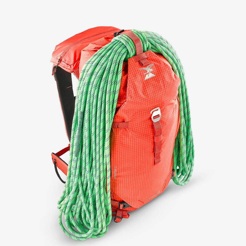 Sac à dos d'alpinisme polyvalent et modulable, Alpinism 33 rouge