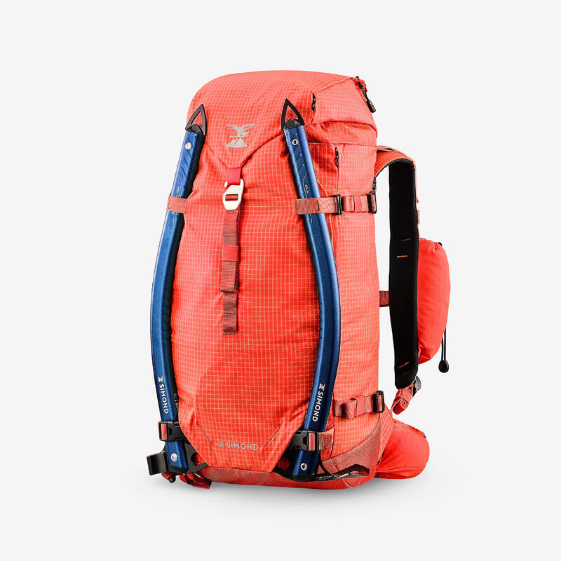 Sac à dos d'alpinisme polyvalent et modulable, Alpinism 33 rouge