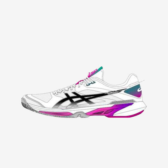 Scarpe tennis uomo Asics SOLUTION SPEED FF 4 bianco-rosa
