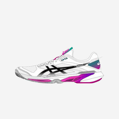 Tennisschoenen solution speed ff 4 heren multicourt wit/roze