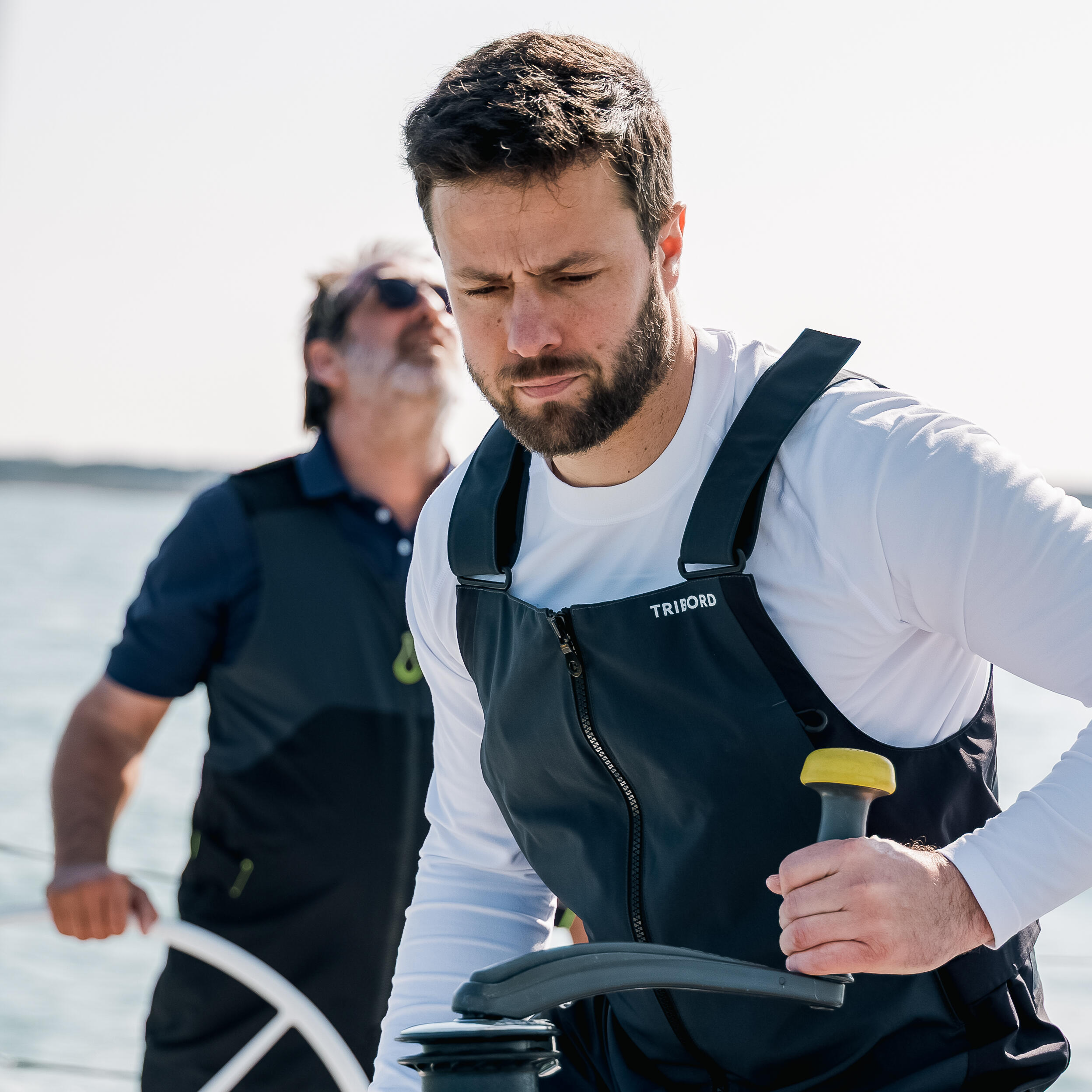Salopette de quart voile homme - salopette 500 gris foncée 11/13