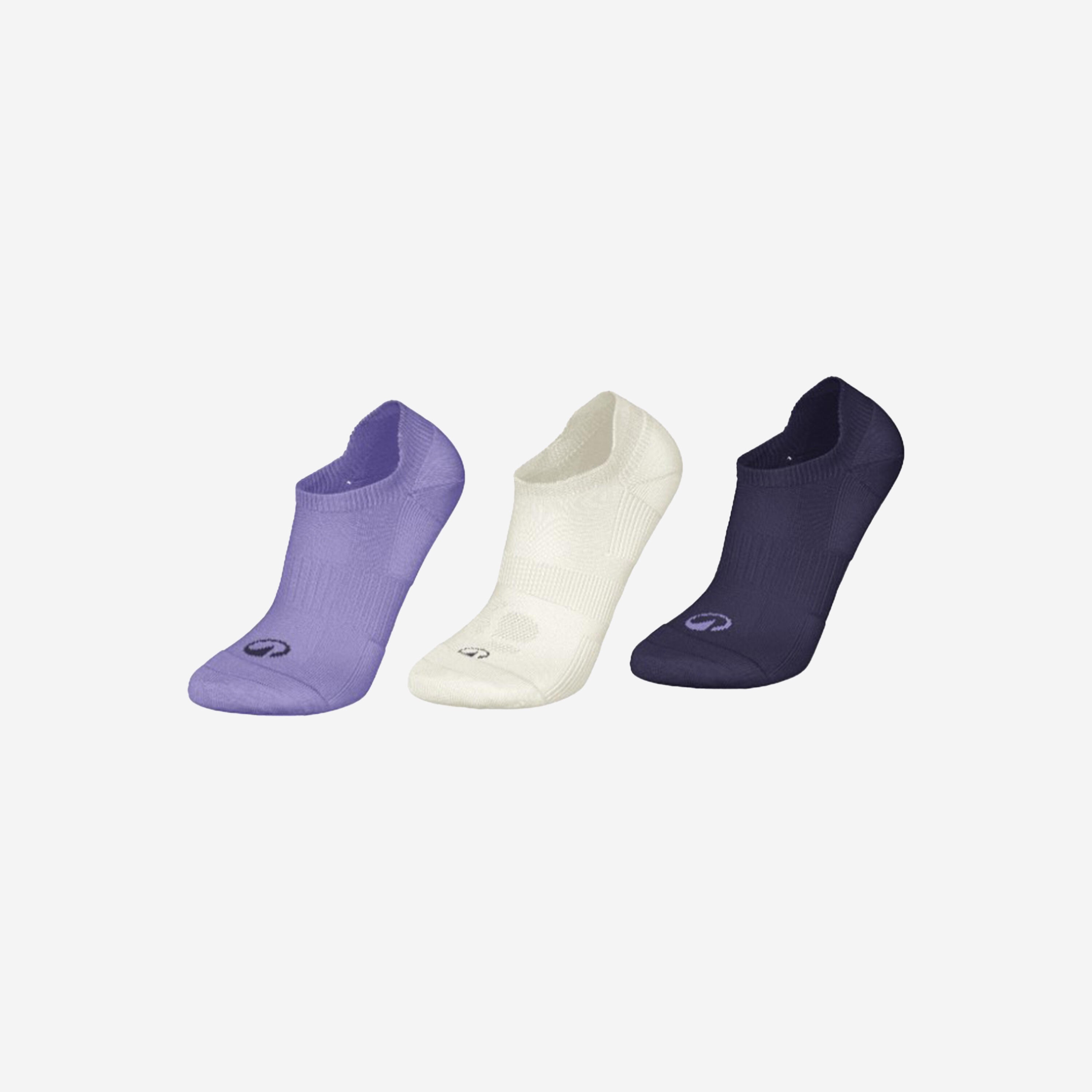 Calcetines cortos de deporte niño lote de 3 pares, RS 160 JR violeta 6/8