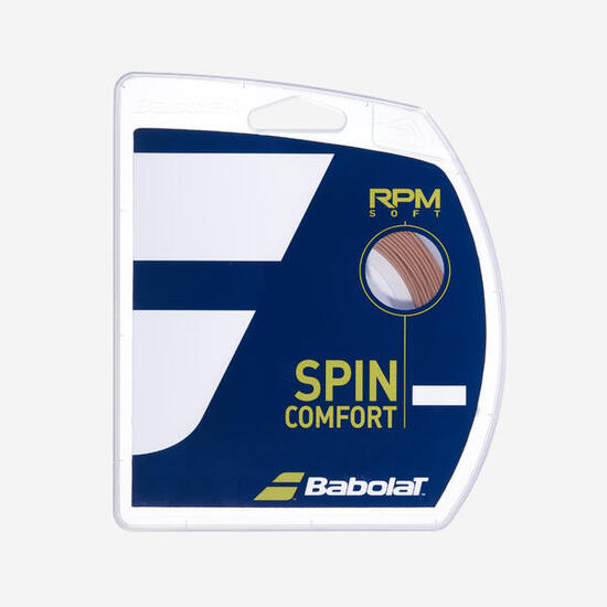 Cordage de tennis monofilament Babolat rpm soft 1.25 mm, gris.