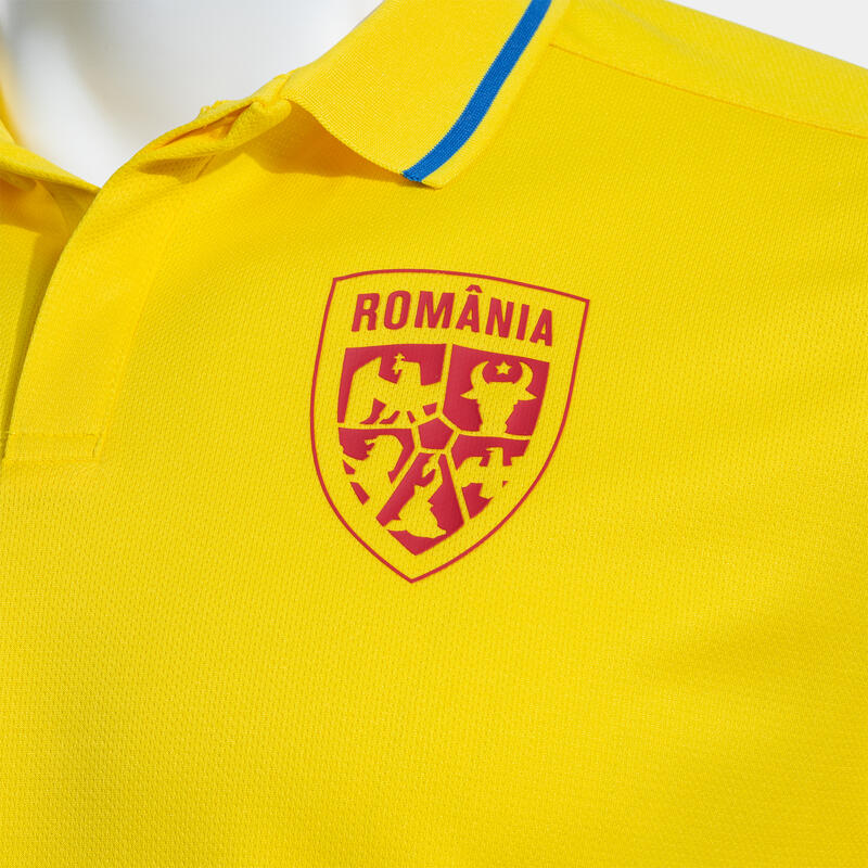 Tricou oficial Suporter Polo galben Echipa Națională de Fotbal a României Adulți