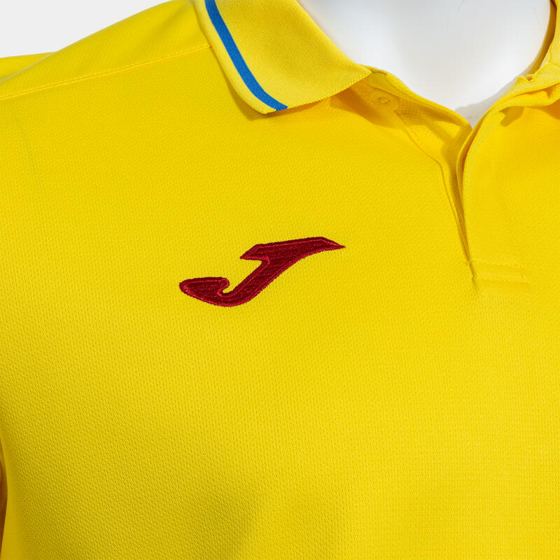 Tricou oficial Suporter Polo galben Echipa Națională de Fotbal a României Adulți