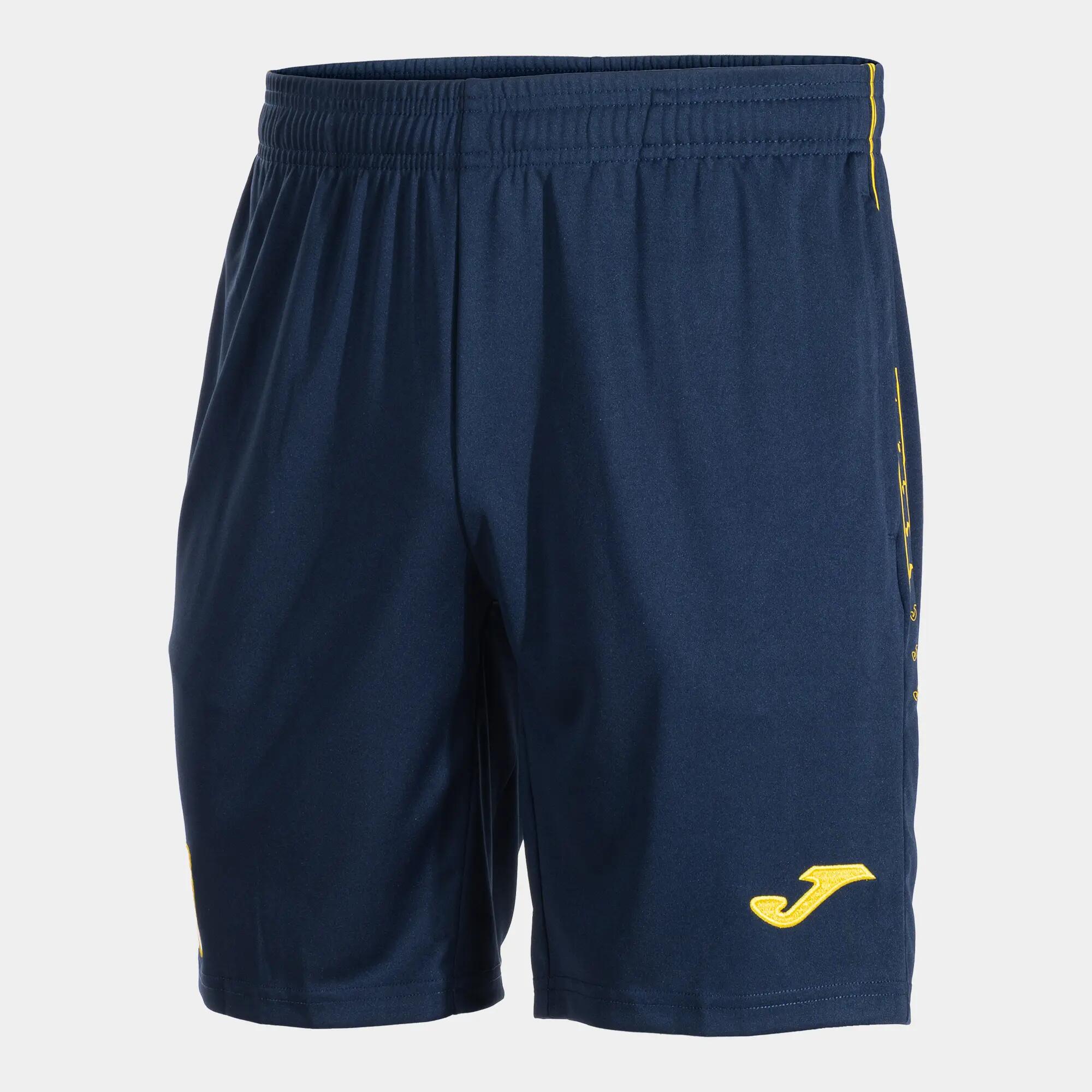 Șort Oficial Antrenament Echipa Națională de Fotbal a României Navy Adulți 5/10