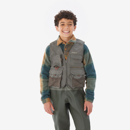 Gilet de pêche Junior - FV 100 S kaki