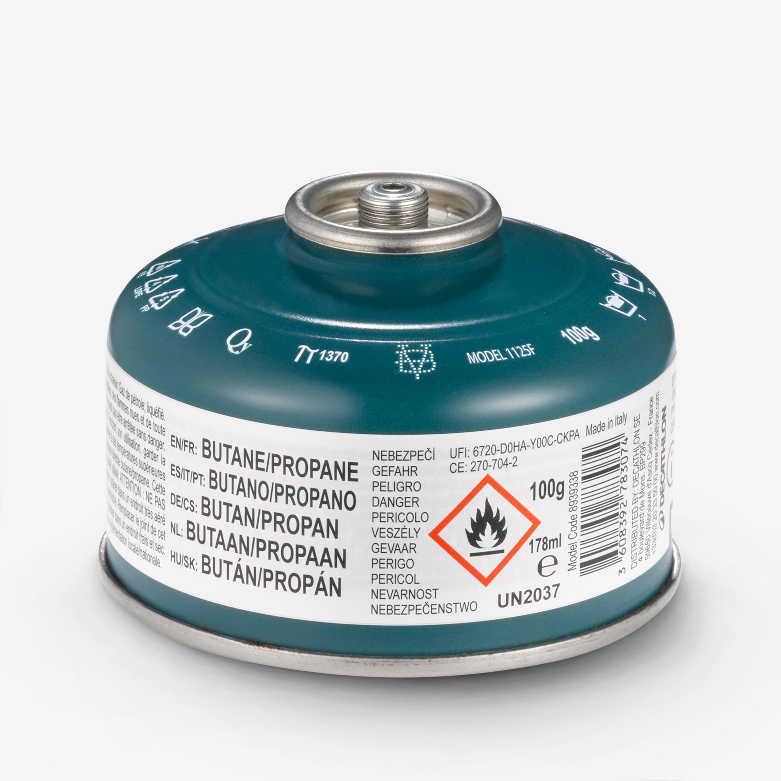 DECATHLON Schraub-Gaskartusche für Gaskocher 100 g 