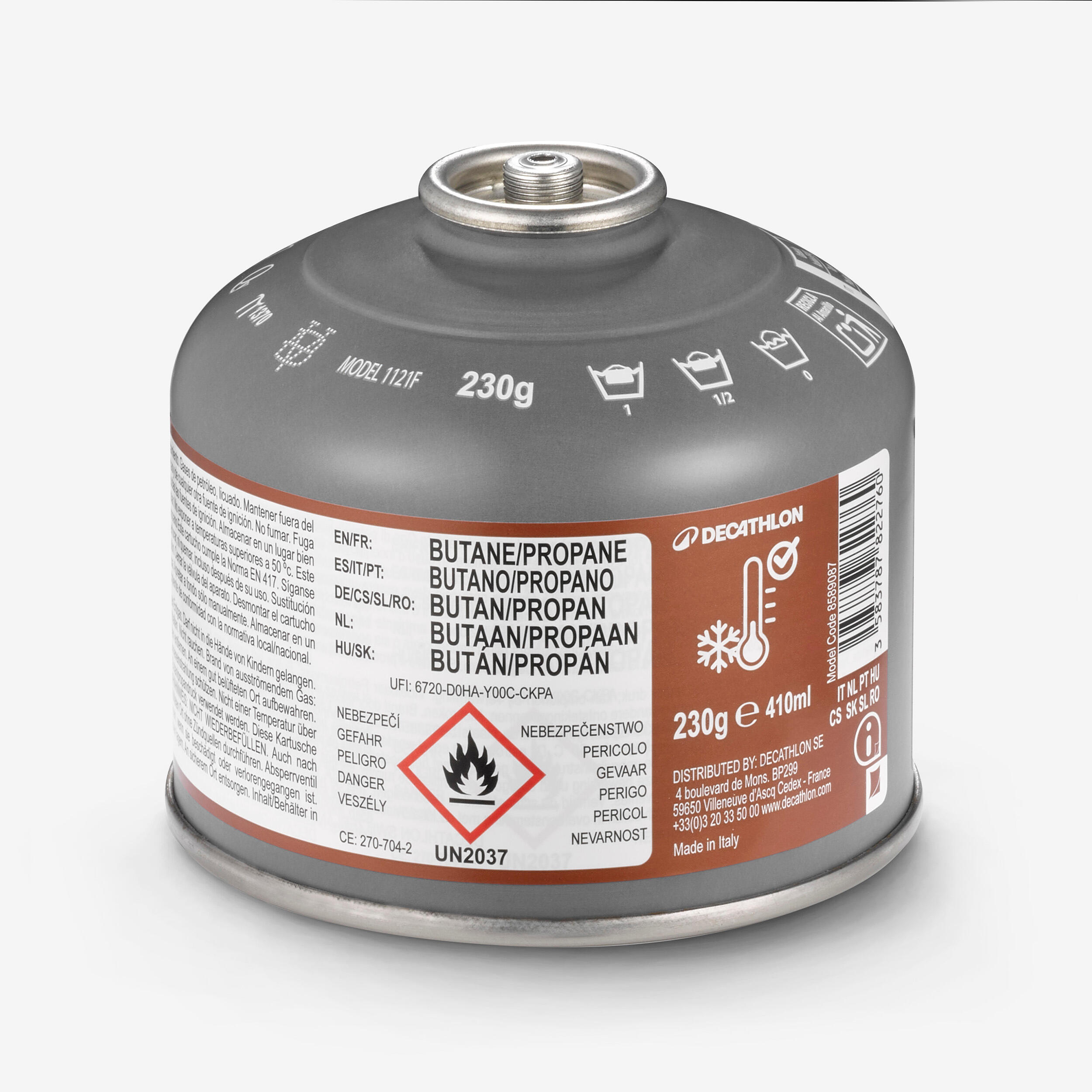FORCLAZ CARTUCCIA GAS A VITE 230 G TEMPERATURE ESTREME PER FORNELLINI V1