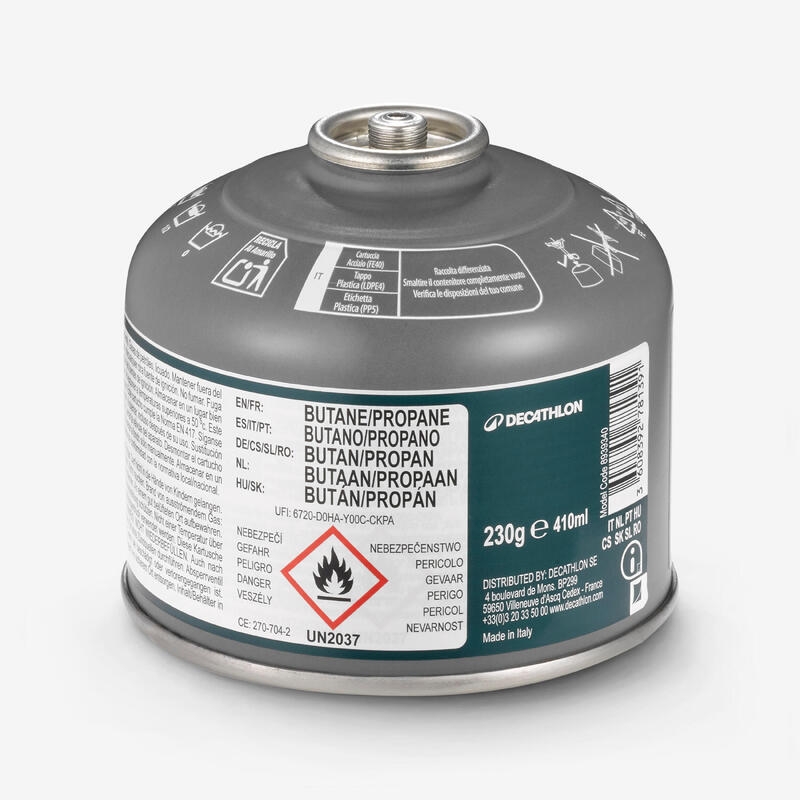 Cartucho de gas de rosca 230 gramos para hornillo