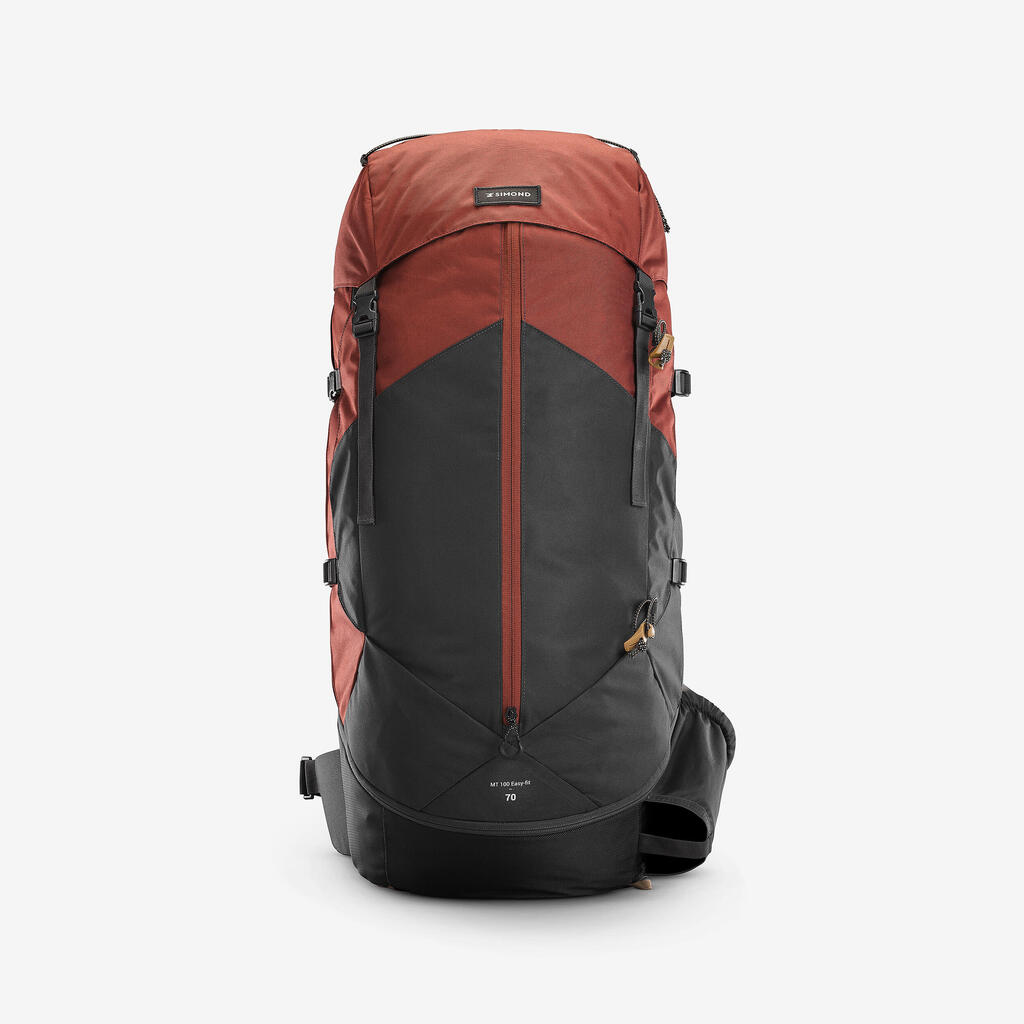 Sac à dos de trekking homme 70 l - mt100 easyfit