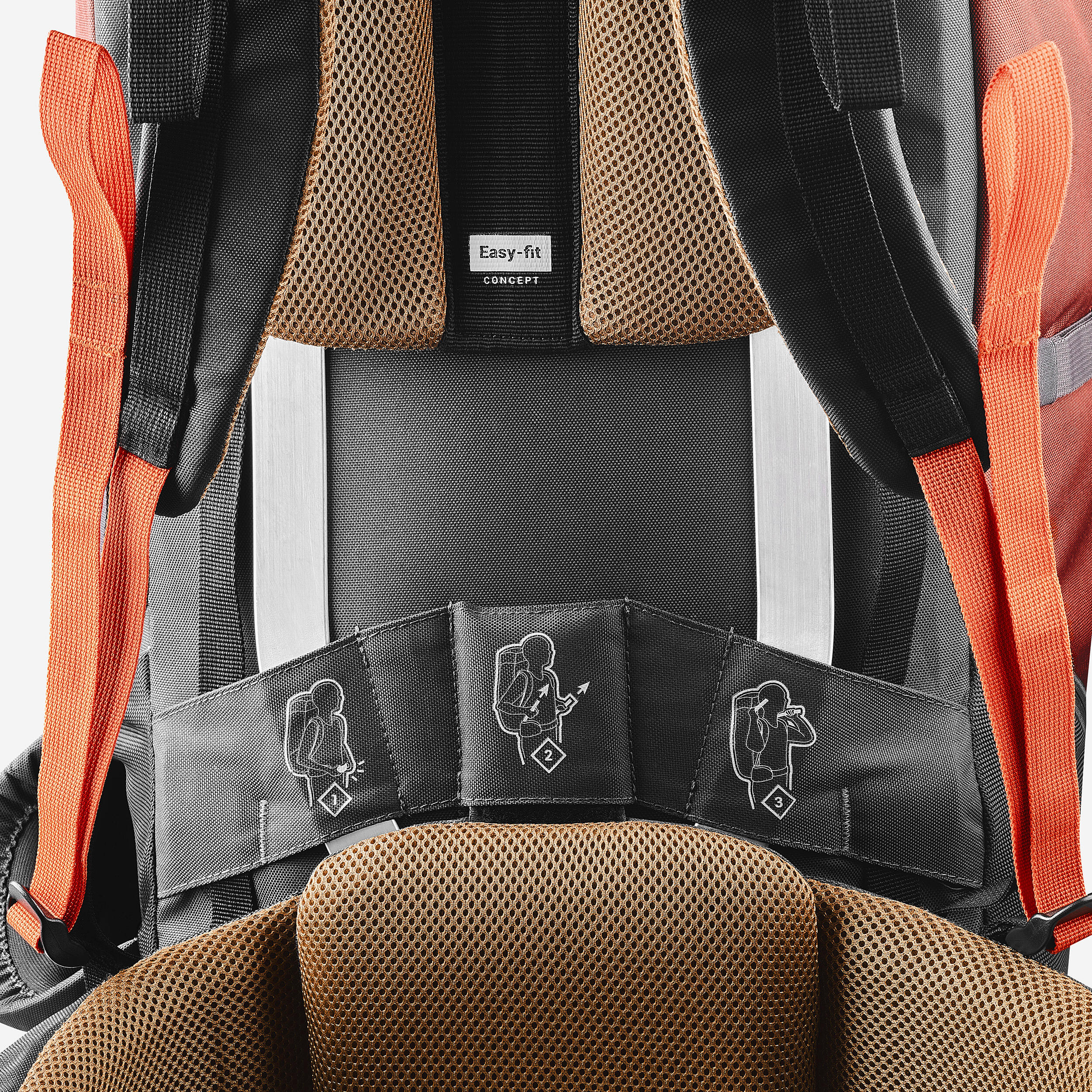 Men's 70 L Hiking Backpack - MT 100 Easyfit - FORCLAZ