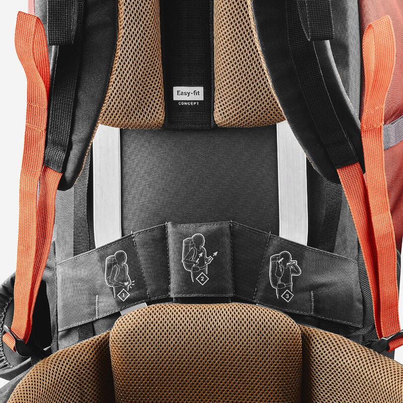 Rucsac Trekking cu husă ploaie MT100 Easyfit 70L Bărbați