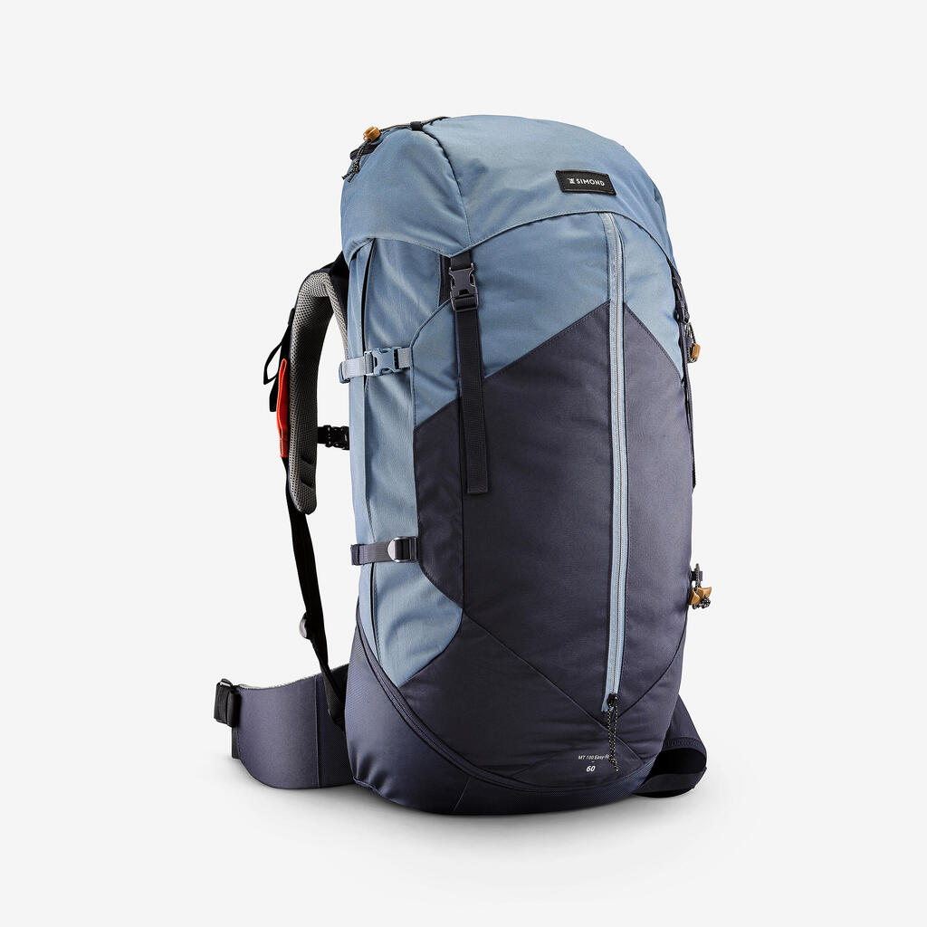 Ranac za pešačenje MT100 EASYFIT ženski zapremine 60 L