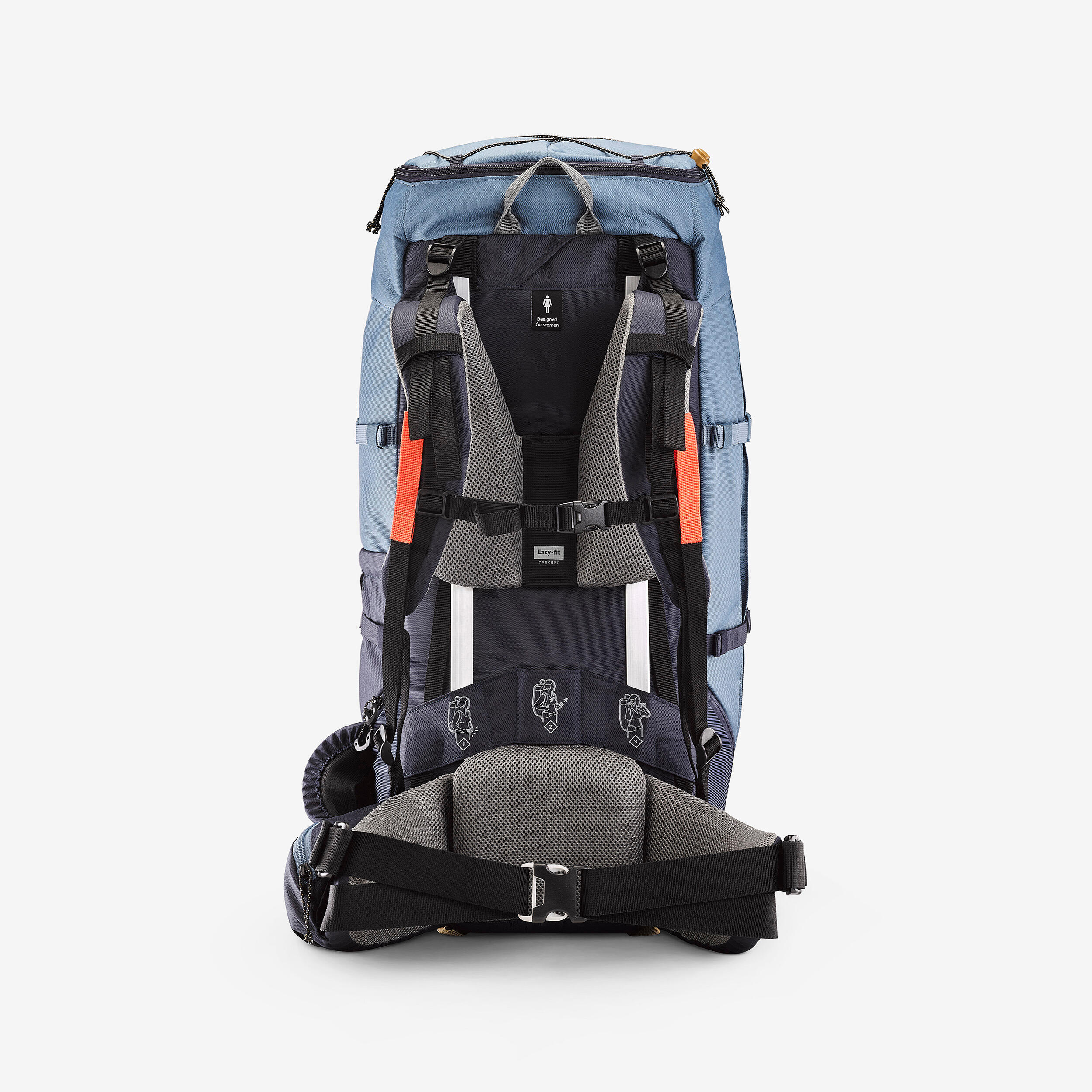 MT 100 Easyfit hiking backpack 60 L - Women - FORCLAZ