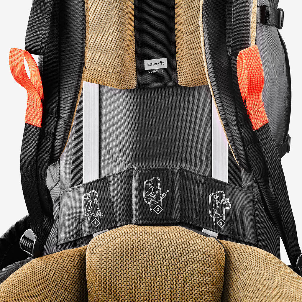 Ανδρικό σακίδιο πλάτης πεζοπορίας 50 L - MT100 EASYFIT