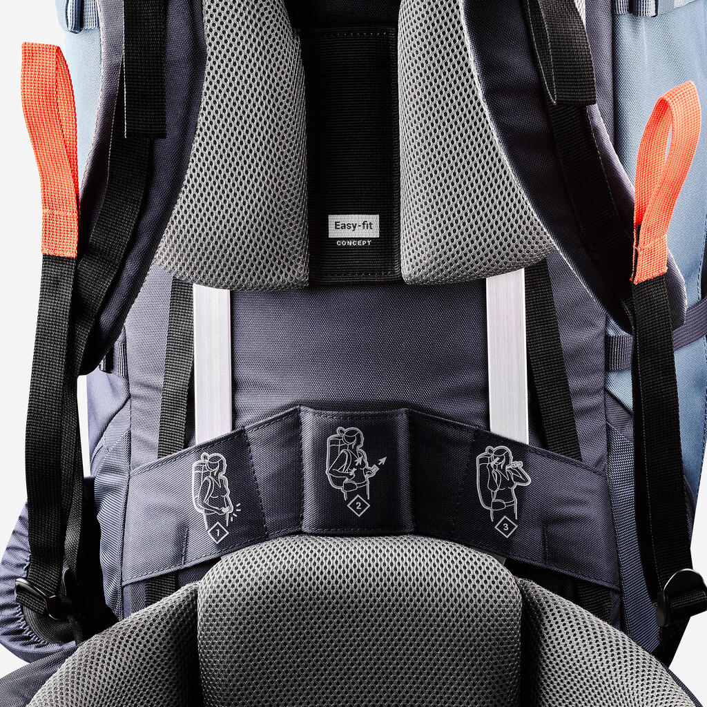 Ranac za pešačenje MT100 EASYFIT ženski zapremine 60 L