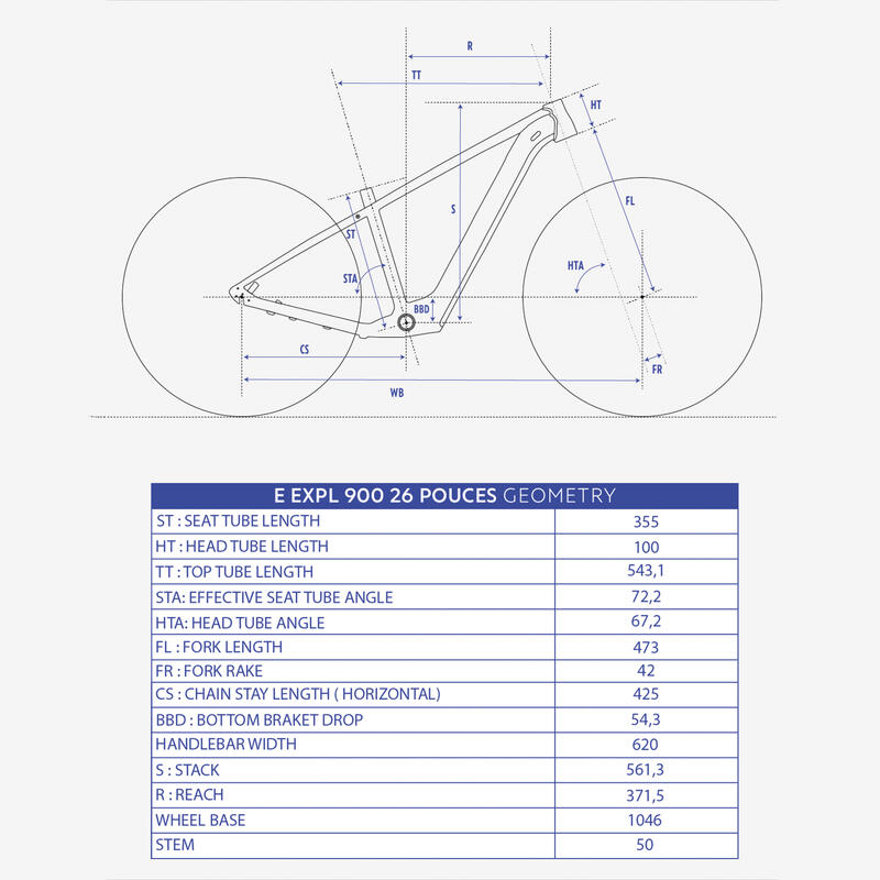 Rower górski MTB dziecięcy Rockrider E Expl 900 26"