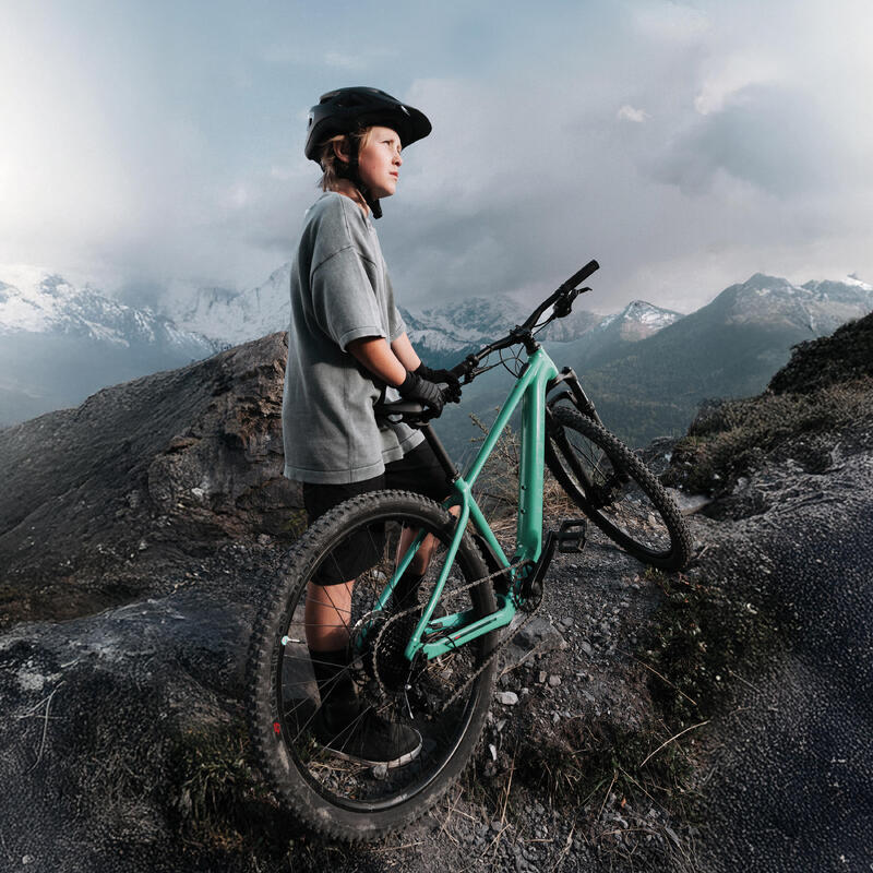Bicicletă MTB electrică 26" 9-12 ani E EXPL 900 Verde Copii