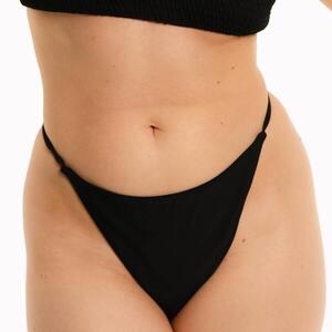 Braga Bikini Mujer Tanga Hilo Lateral Negro