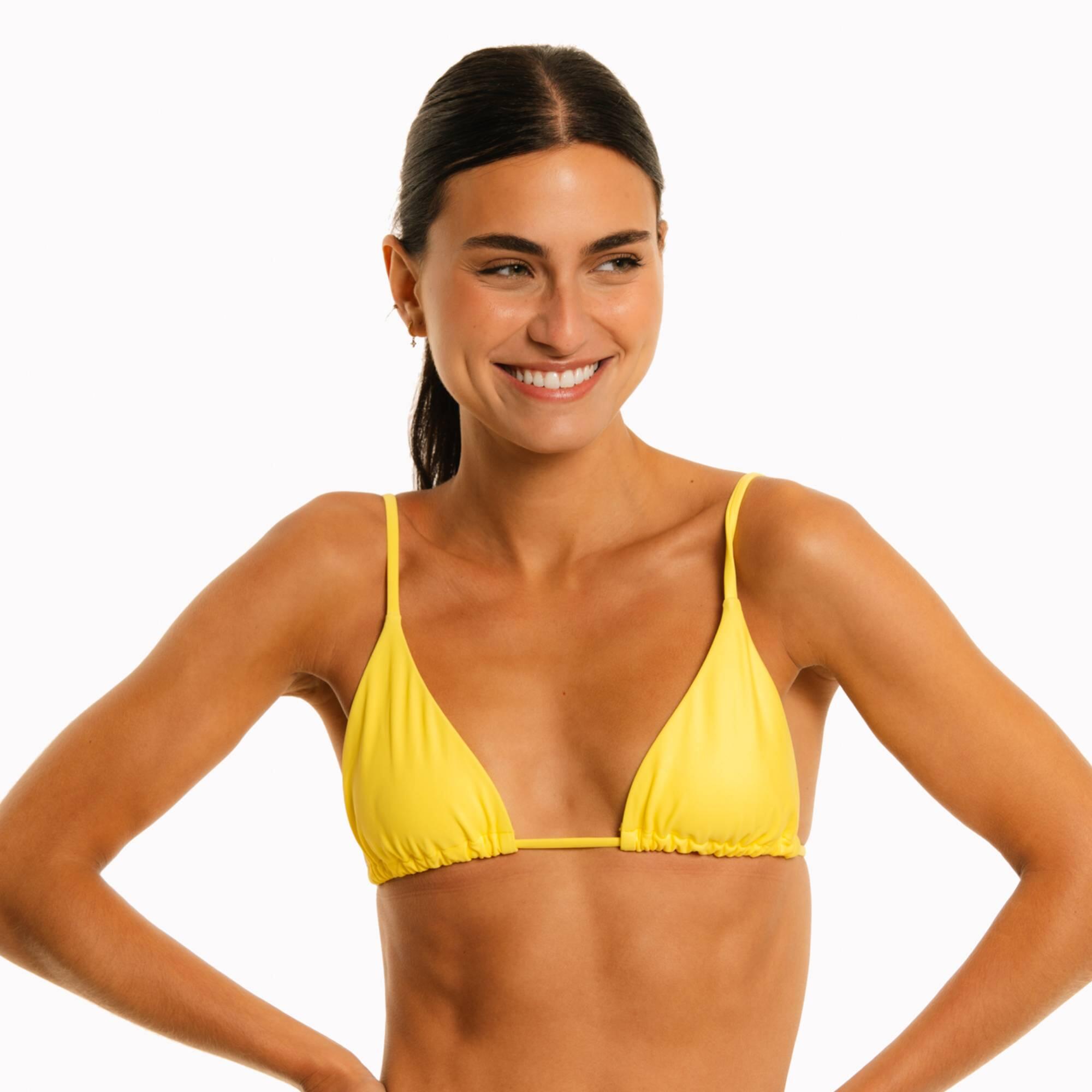 SUN & SURF Top Bikini Mujer Triángulo Amarillo