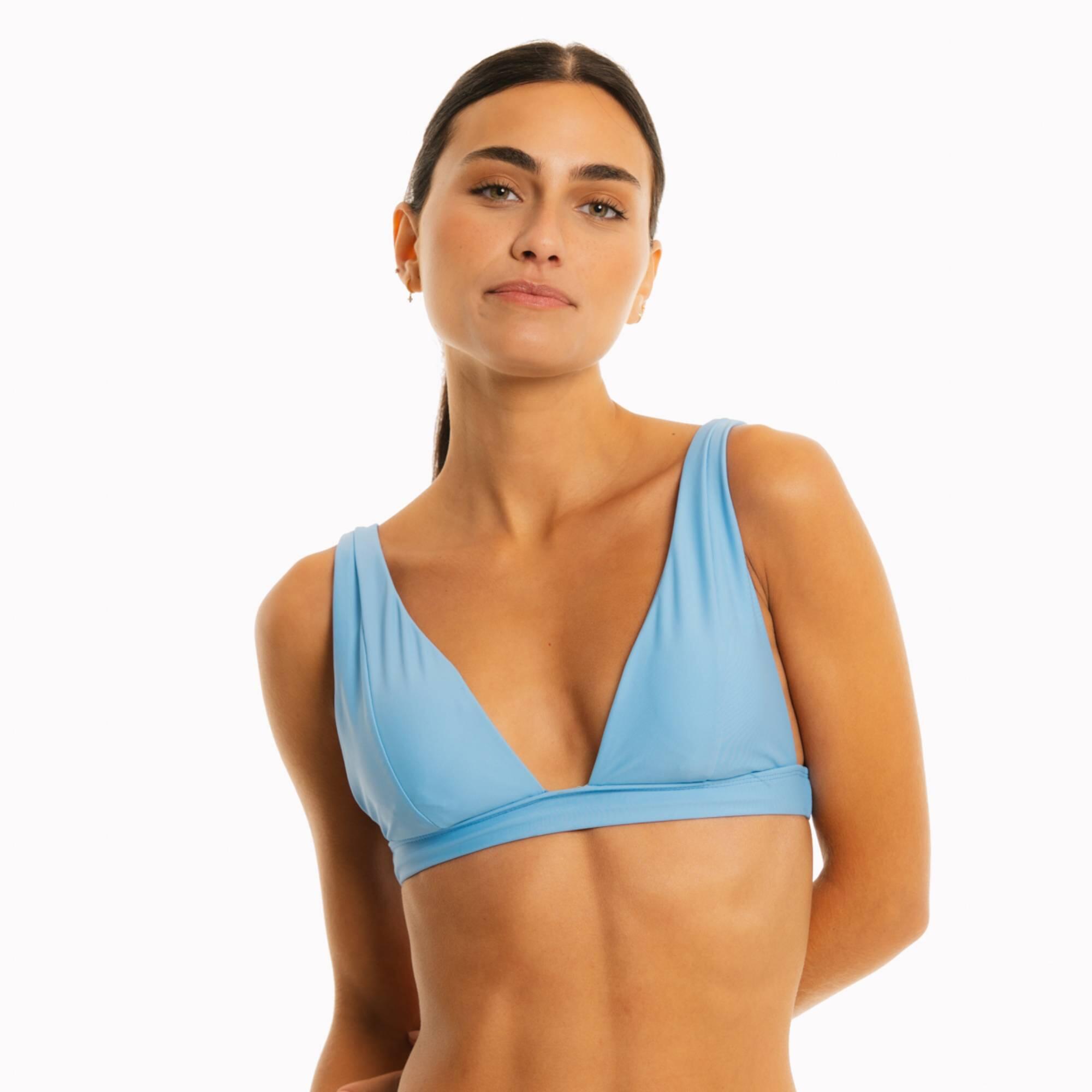 SUN & SURF Top Bikini Mujer Halter Azul