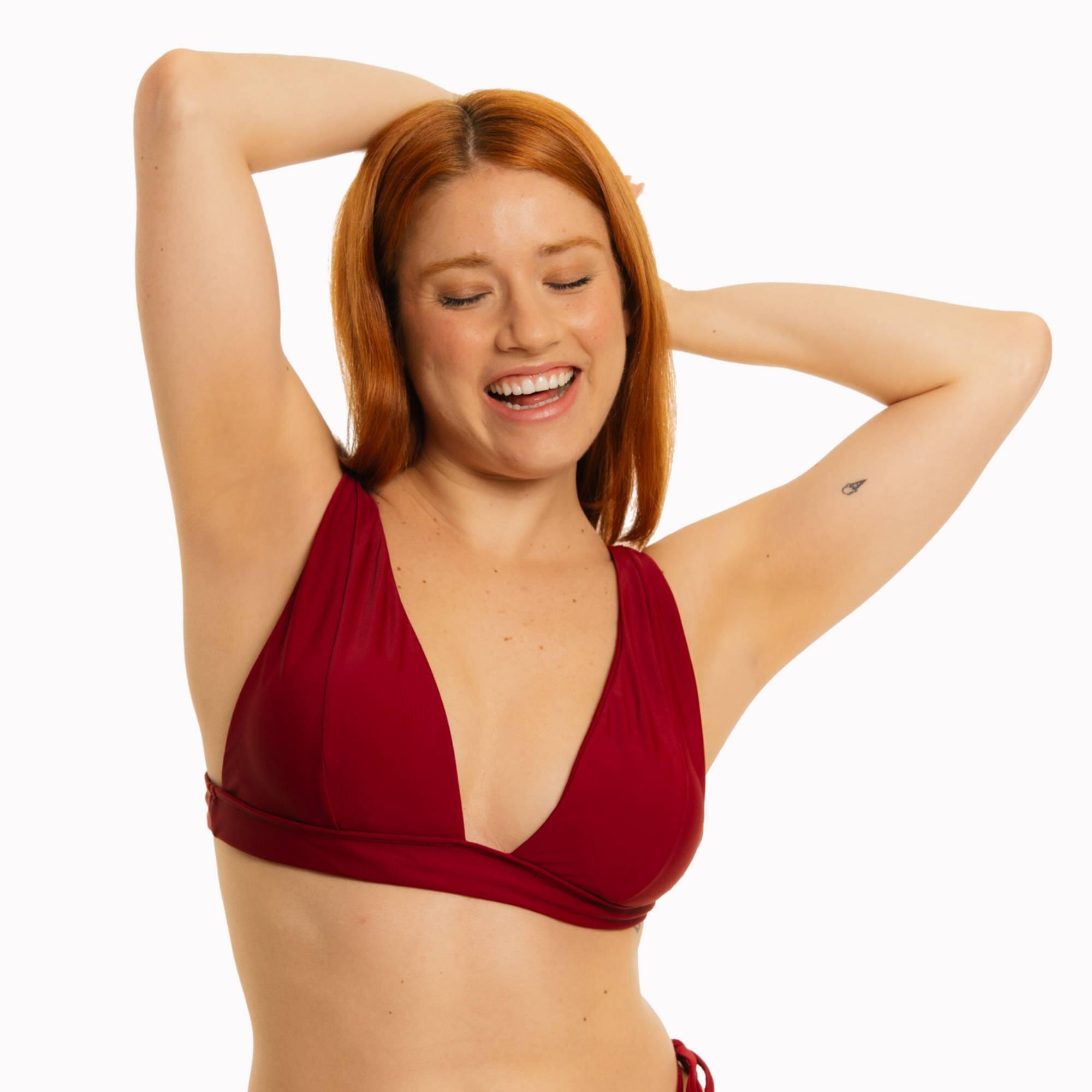 SUN & SURF Top Bikini Mujer Halter Granate