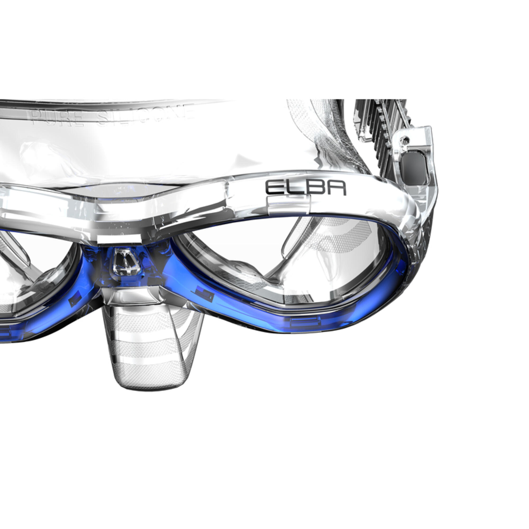 Kit Máscara + Tubo Buceo Snorkel SEAC ELBA adulto 3/4