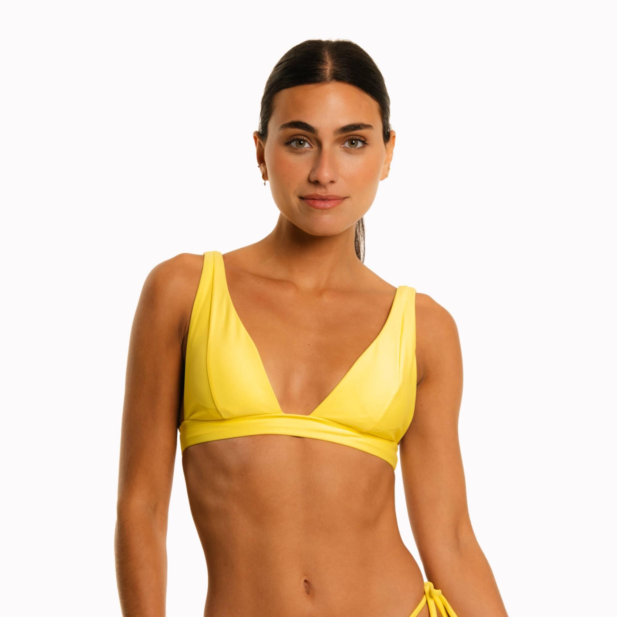 SUN & SURF Top Bikini Mujer Halter Amarillo