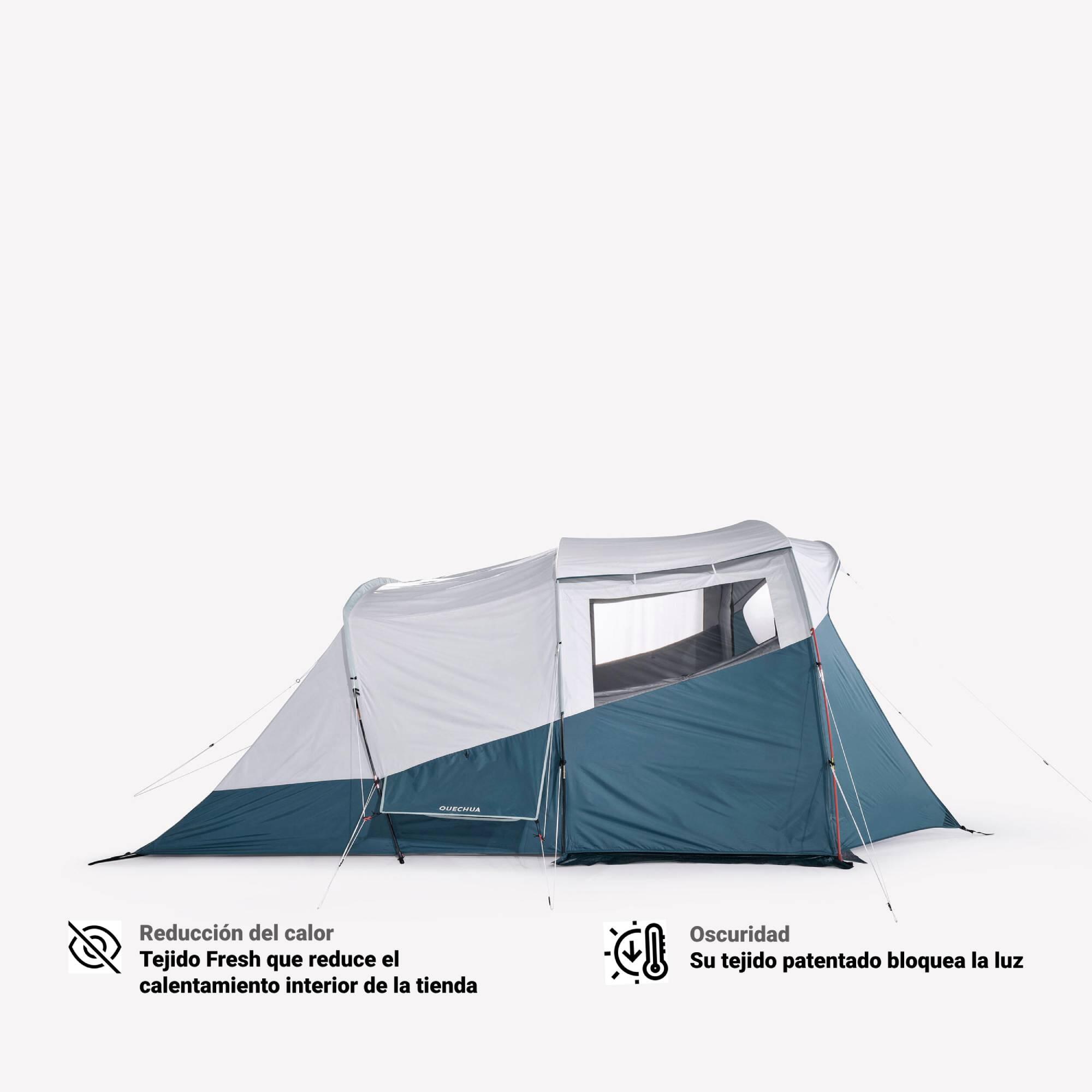 Tienda de campaña familiar 5 personas 2 habitaciones Quechua Arpenaz 5.2 F&B 17/19