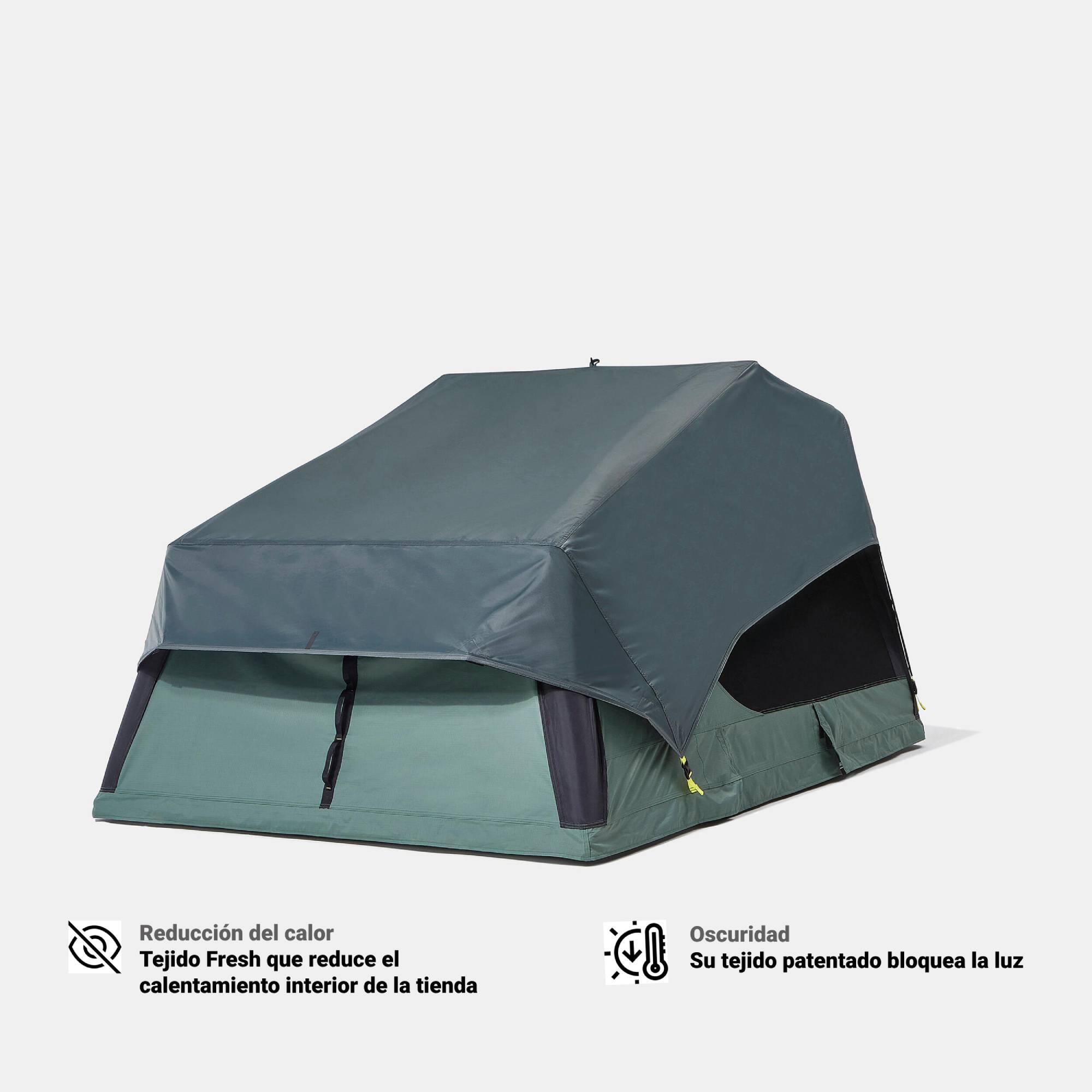 Tienda de techo hinchable Camper 2 personas Quechua MH900 F&B 4/14