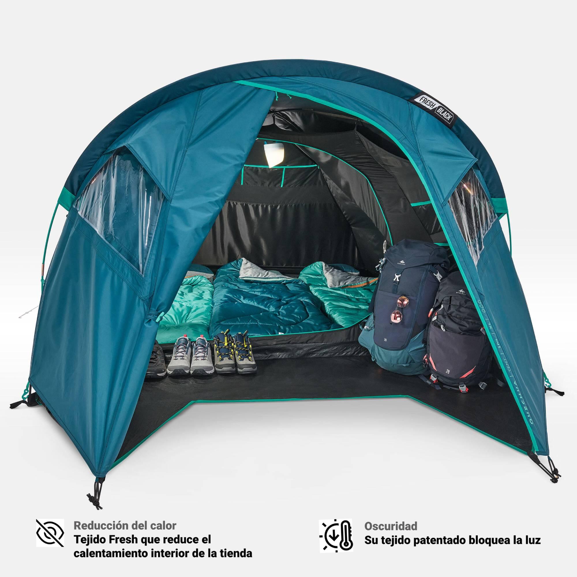 Kampeertent voor 3 personen MH100 XL Fresh & Black 25/57