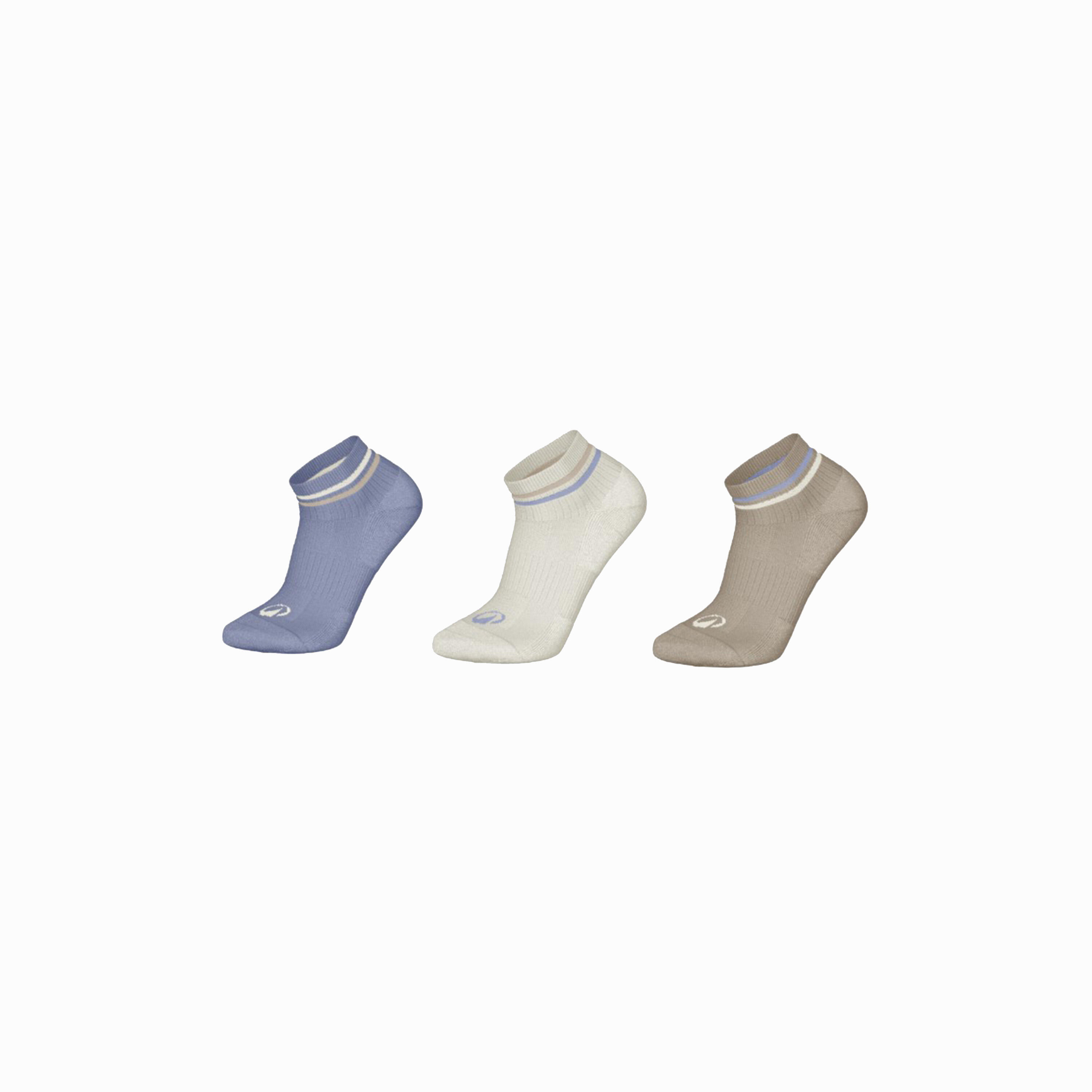CALCETINES DE DEPORTE MEDIA CAÑA NIÑOS RS 160 BEIGE VIOLETA LOTE DE 3 PARES. 5/5