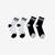 Chaussettes de sport hautes lot de 4, DKT ONE noir, blanc