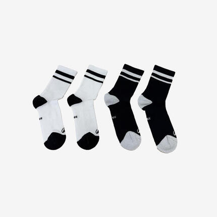 CHAUSSETTES DE SPORT HAUTES RS 300 NOIR, BLANC EN LOT DE 4.
