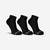 CHAUSSETTES DE SPORT ENFANT MI-HAUTES ARTENGO RS 100 NOIR LOT DE 3