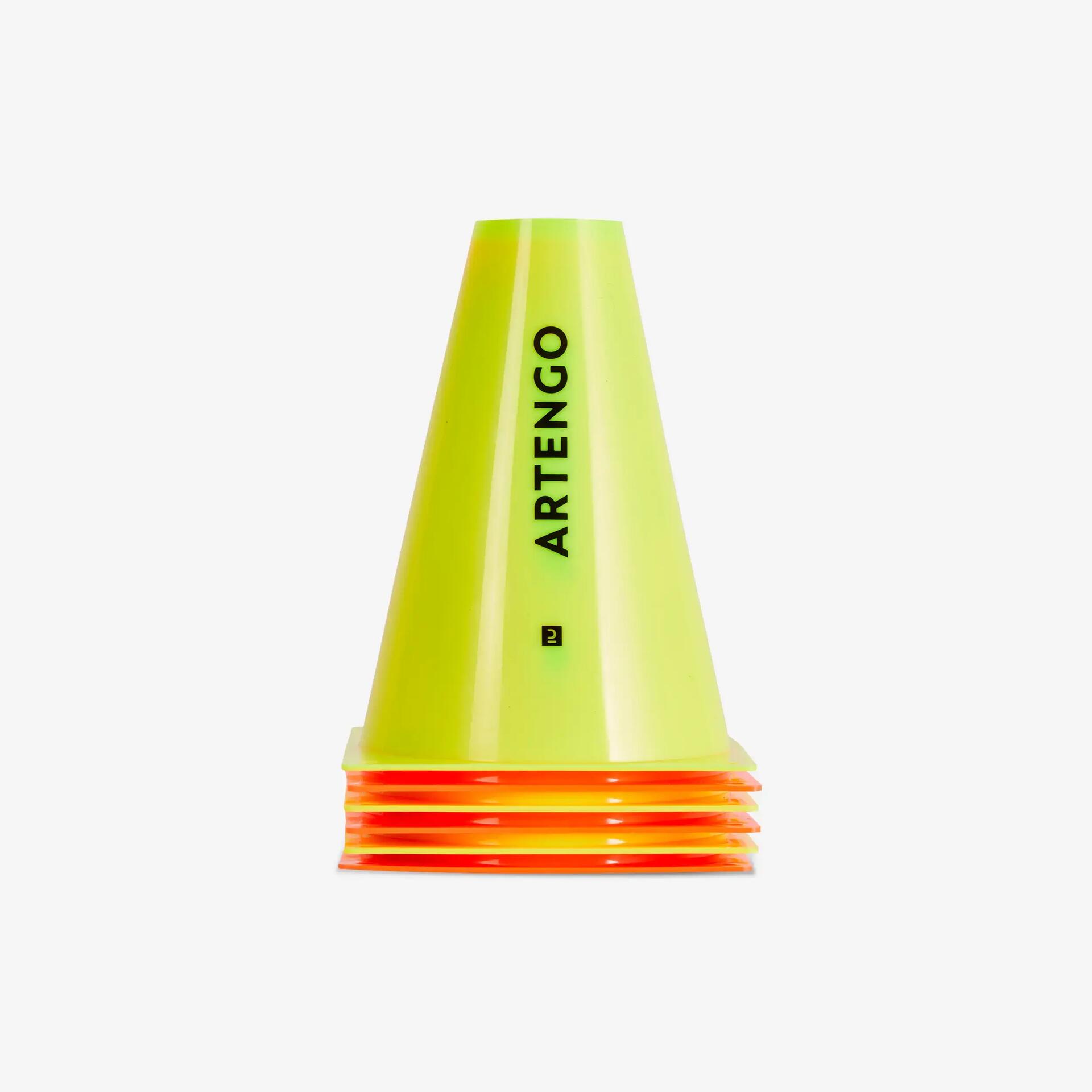 6 cones de delimitation 19cm pour terrain tennis - - - ARTENGO-Decathlon PRO - Clubs - Entreprises - Collectivités - Associations