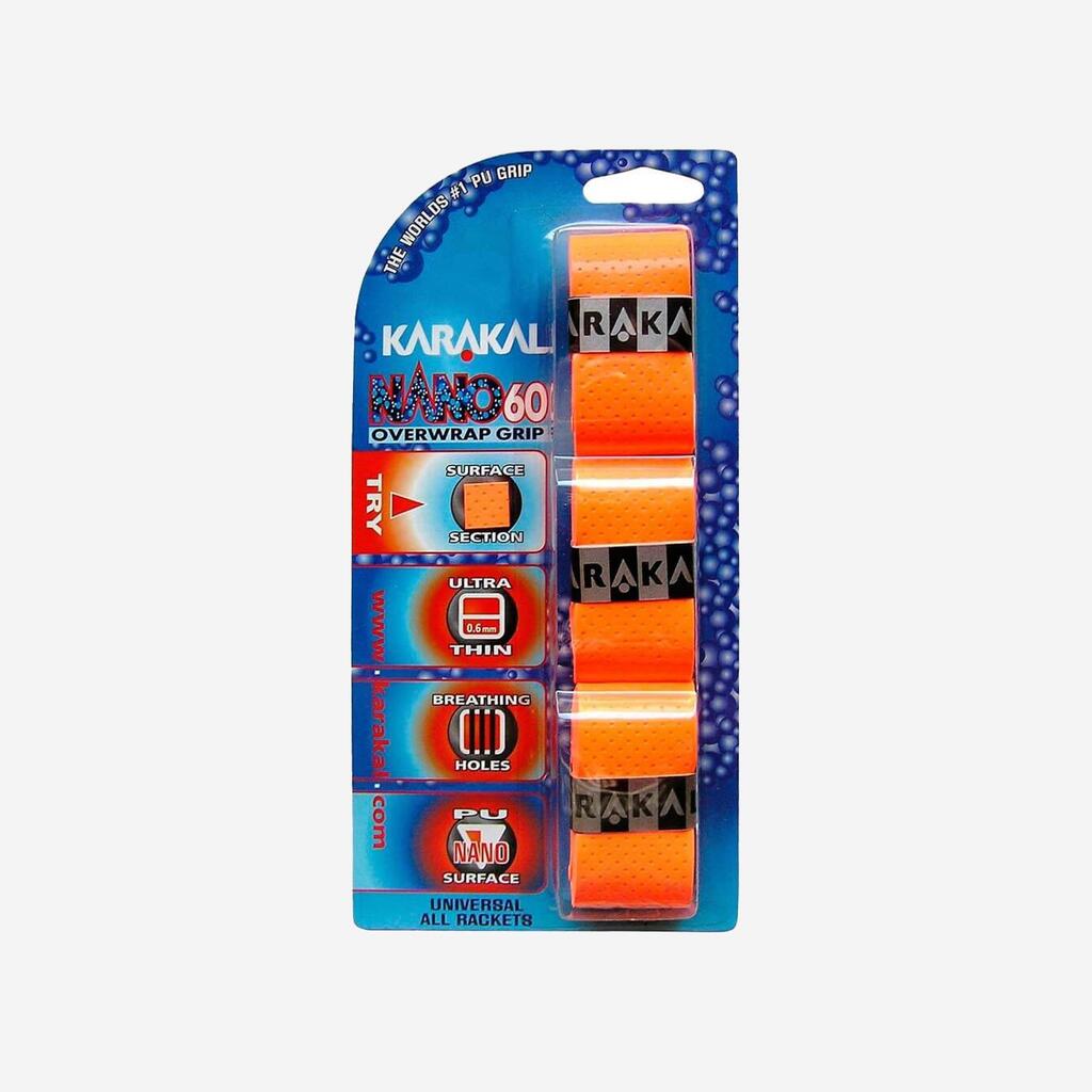 Racket Sports Thin Overgrip Karakal Nano 60 Tri-Pack - Orange
