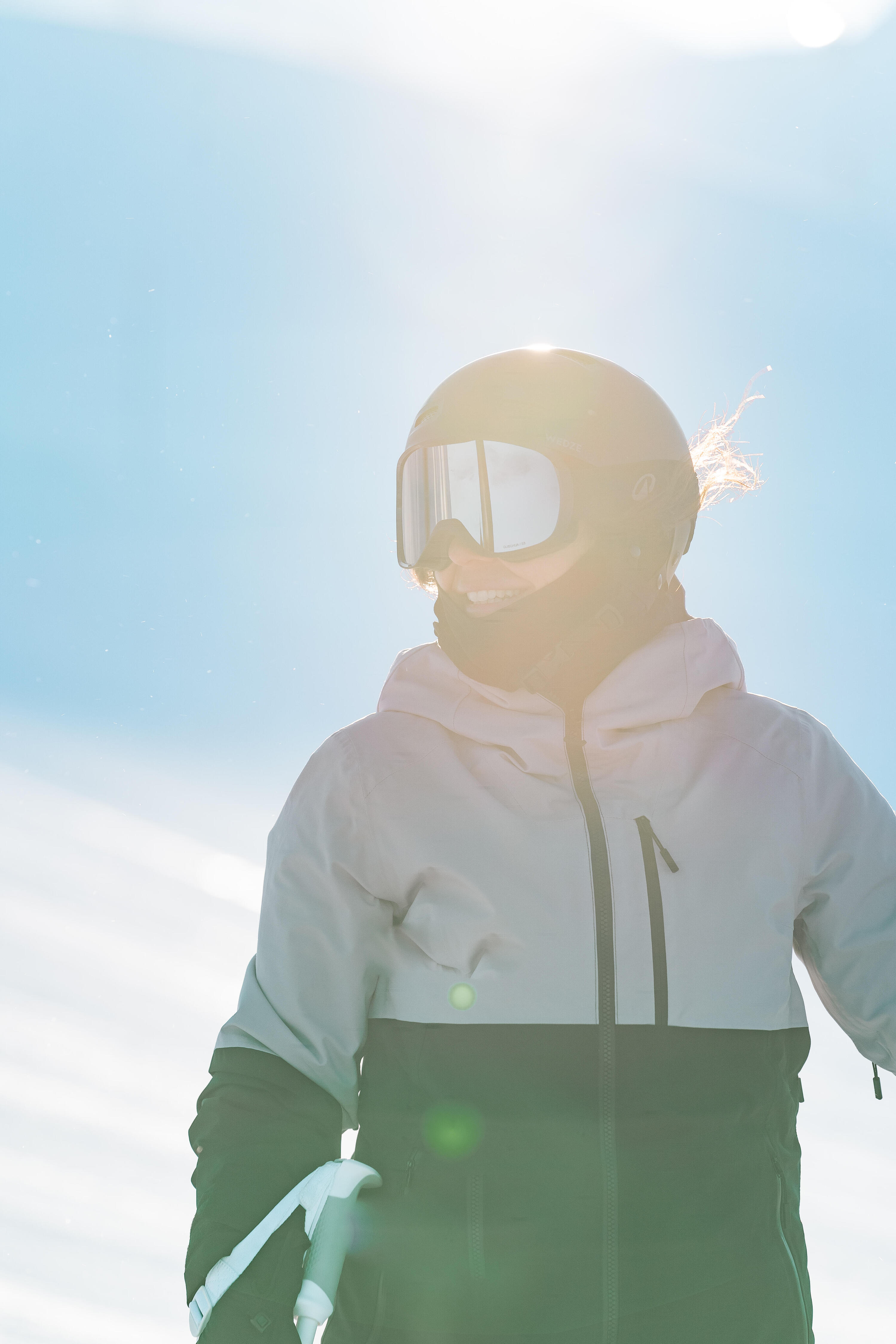 Manteau de ski et planche à neige chaud et respirant femme, 500 AM 20/30