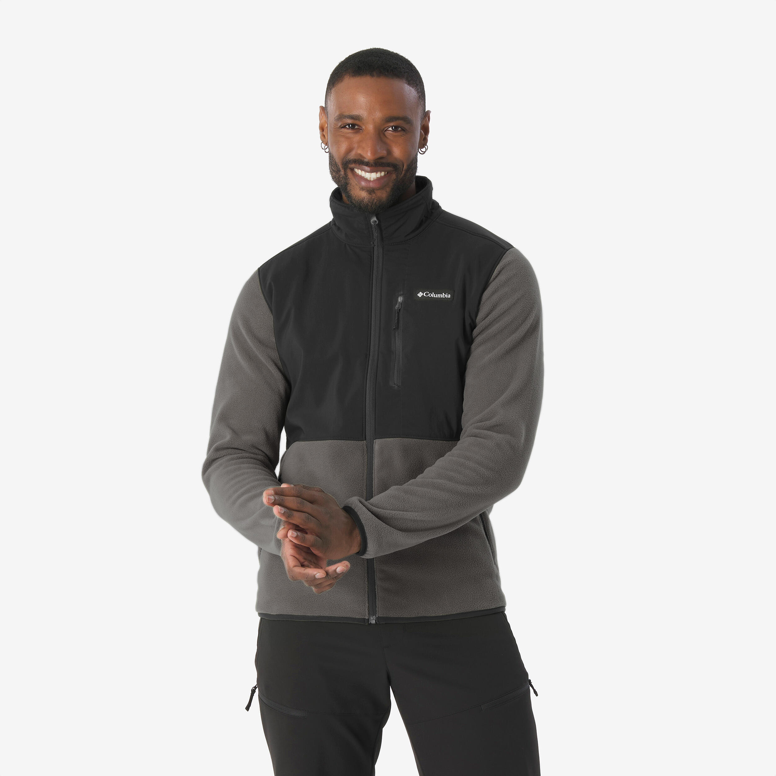 Veste Polaire de randonnée montagne homme, Columbia Kearney Falls kaki