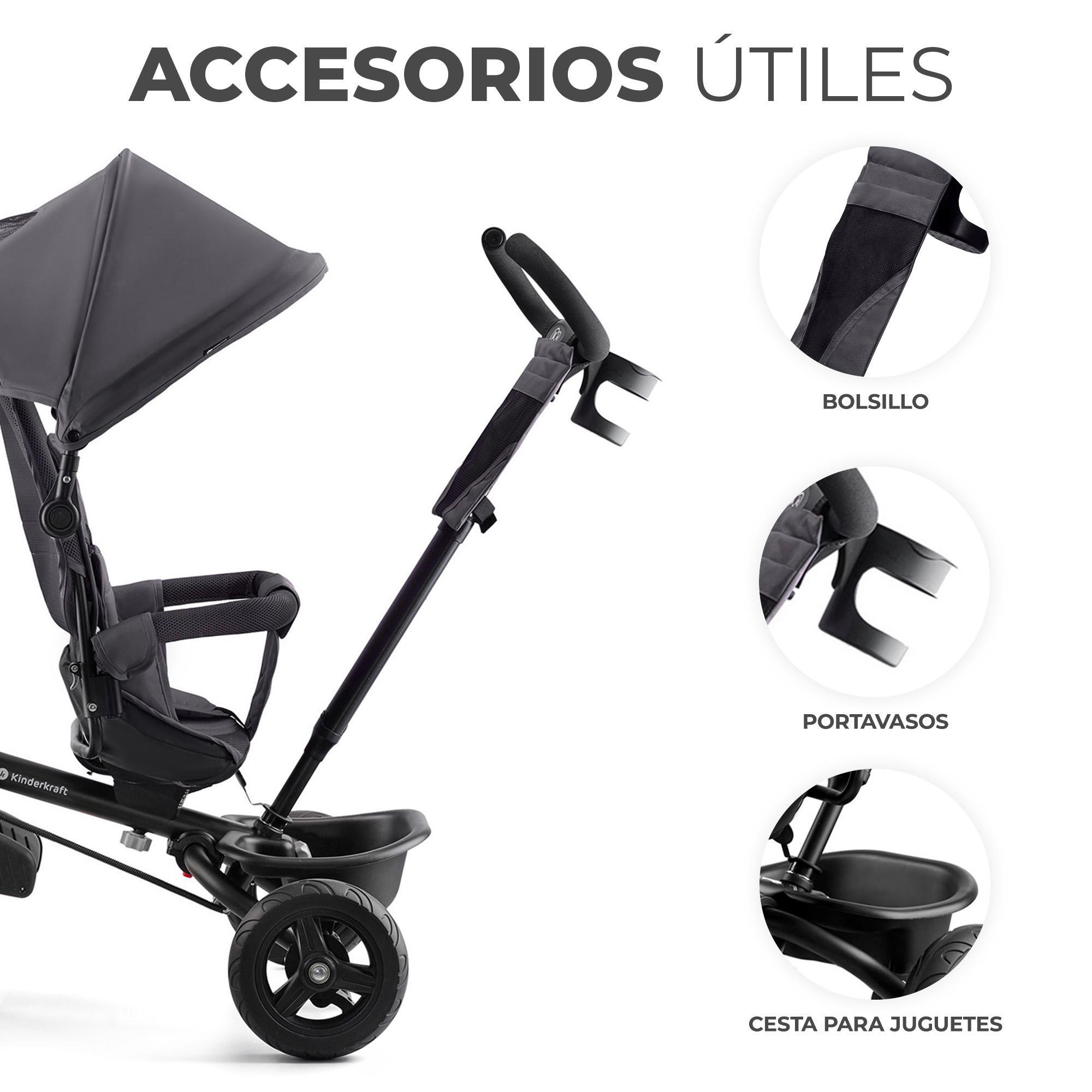 Triciclo Kinderkraft AVEO malachite grey - CD 6/10