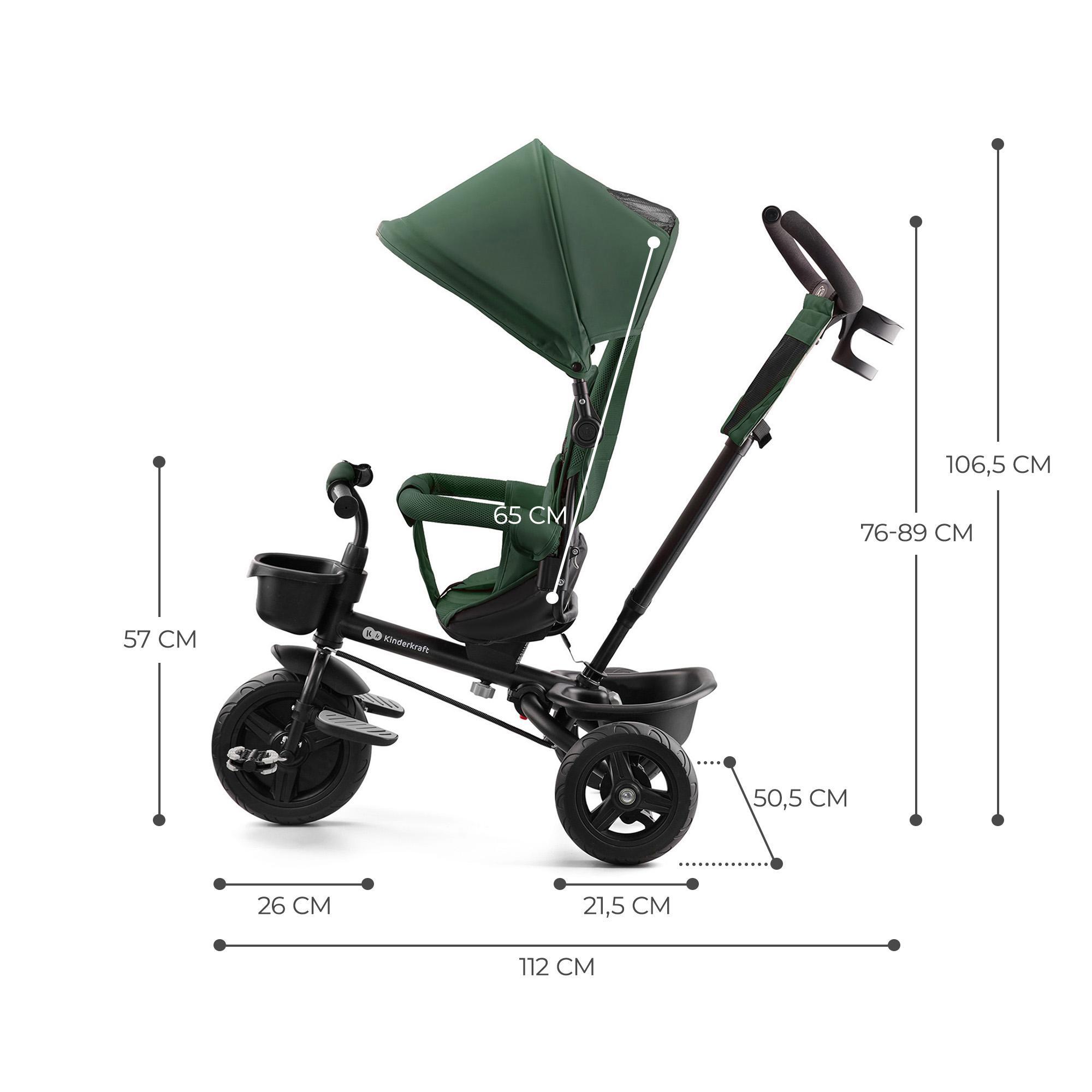 Triciclo Kinderkraft AVEO mystic green - CD 2/11