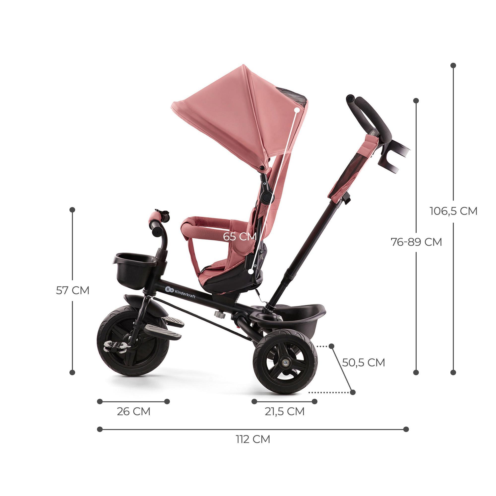Segunda vida - Triciclo Kinderkraft AVEO rose pink - CD 7/10