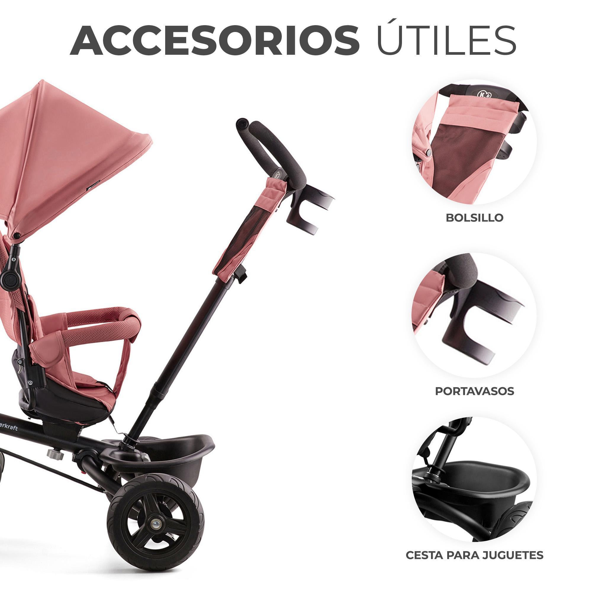 Segunda vida - Triciclo Kinderkraft AVEO rose pink - CD 3/10
