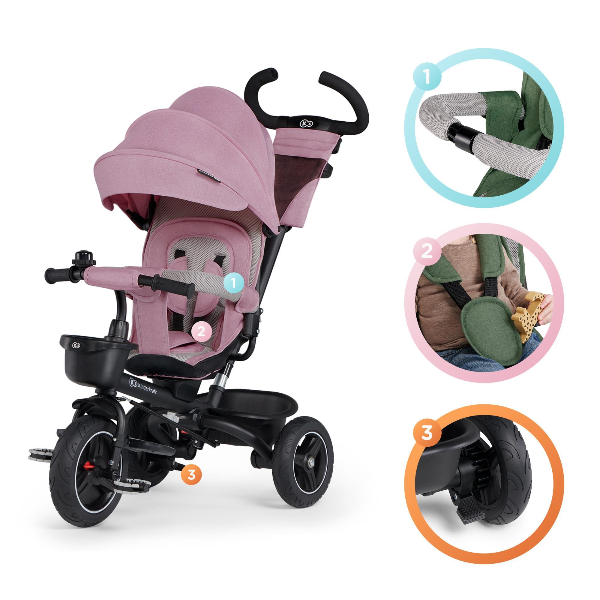 Triciclo Kinderkraft Spinstep pink - CD 5/12