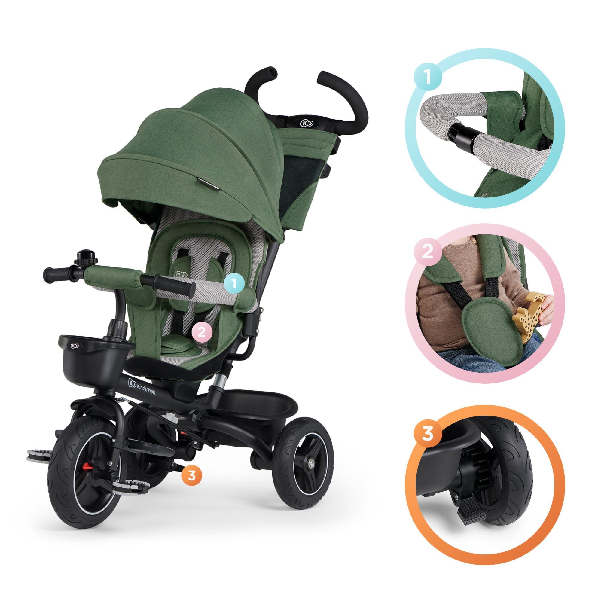 Triciclo Kinderkraft Spinstep green - CD 9/11