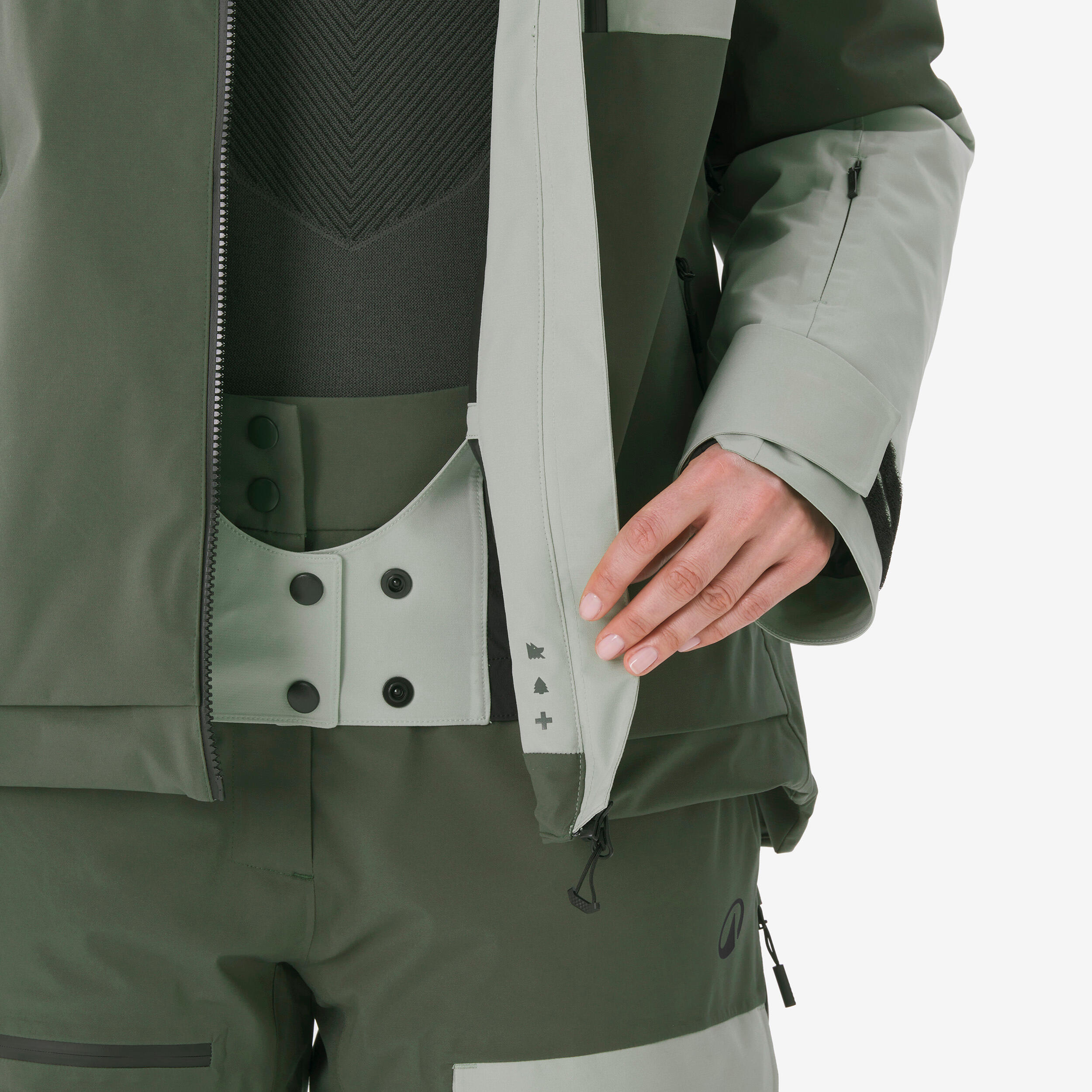 Manteau de ski et planche à neige chaud et respirant femme, 500 AM 8/17