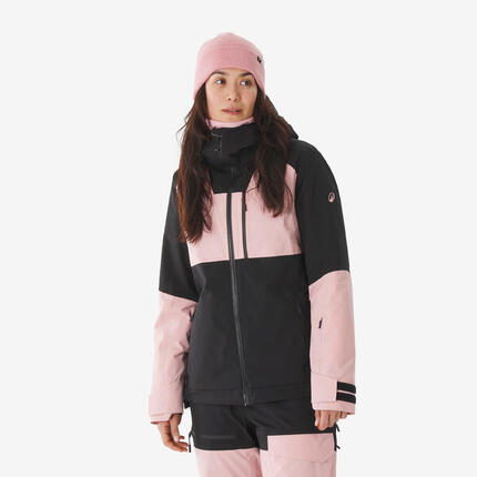 Veste de ski et snowboard all mountain chaude et respirante femme, 500 AM Vert
