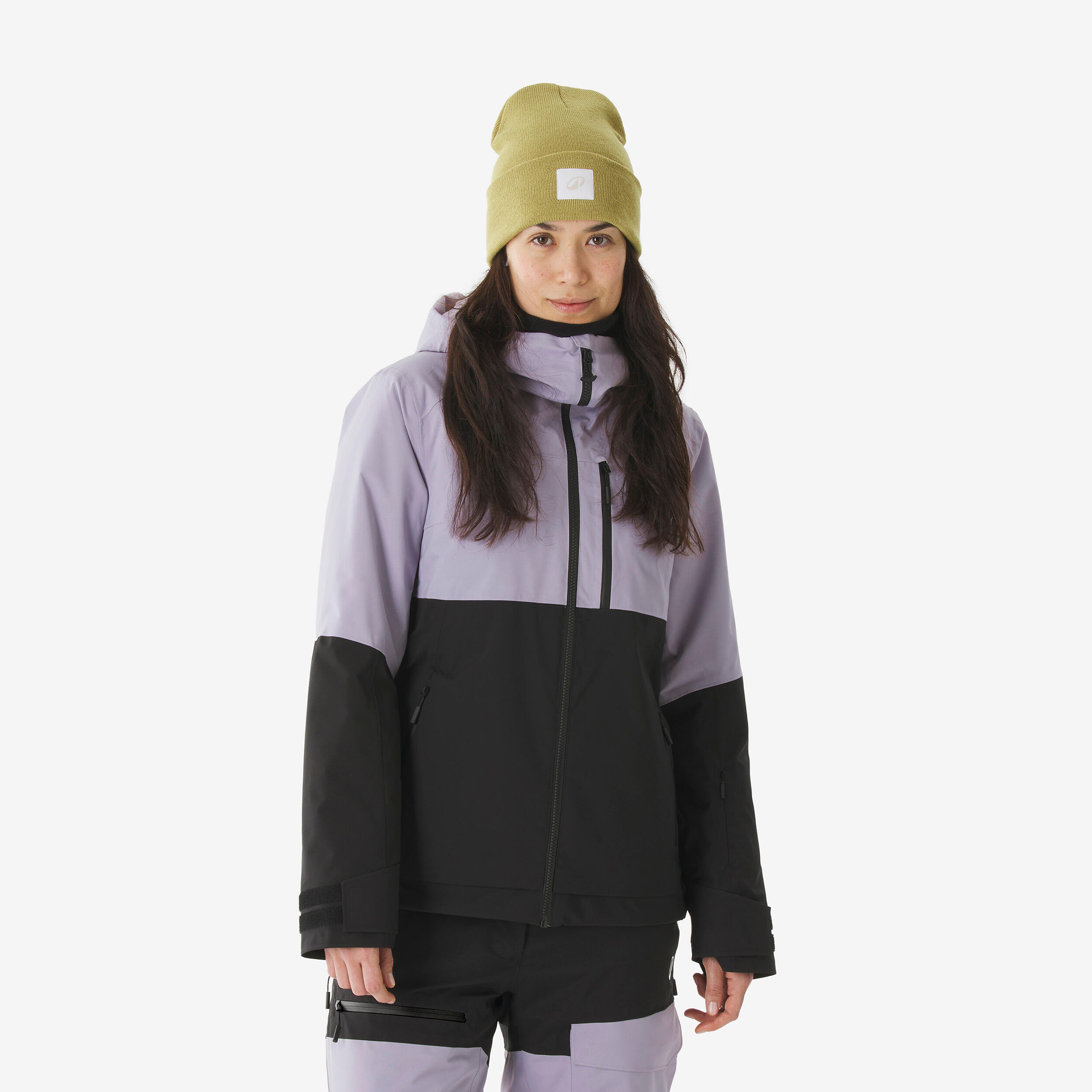 Manteau de ski et planche à neige chaud et respirant femme, 500 AM 12/30