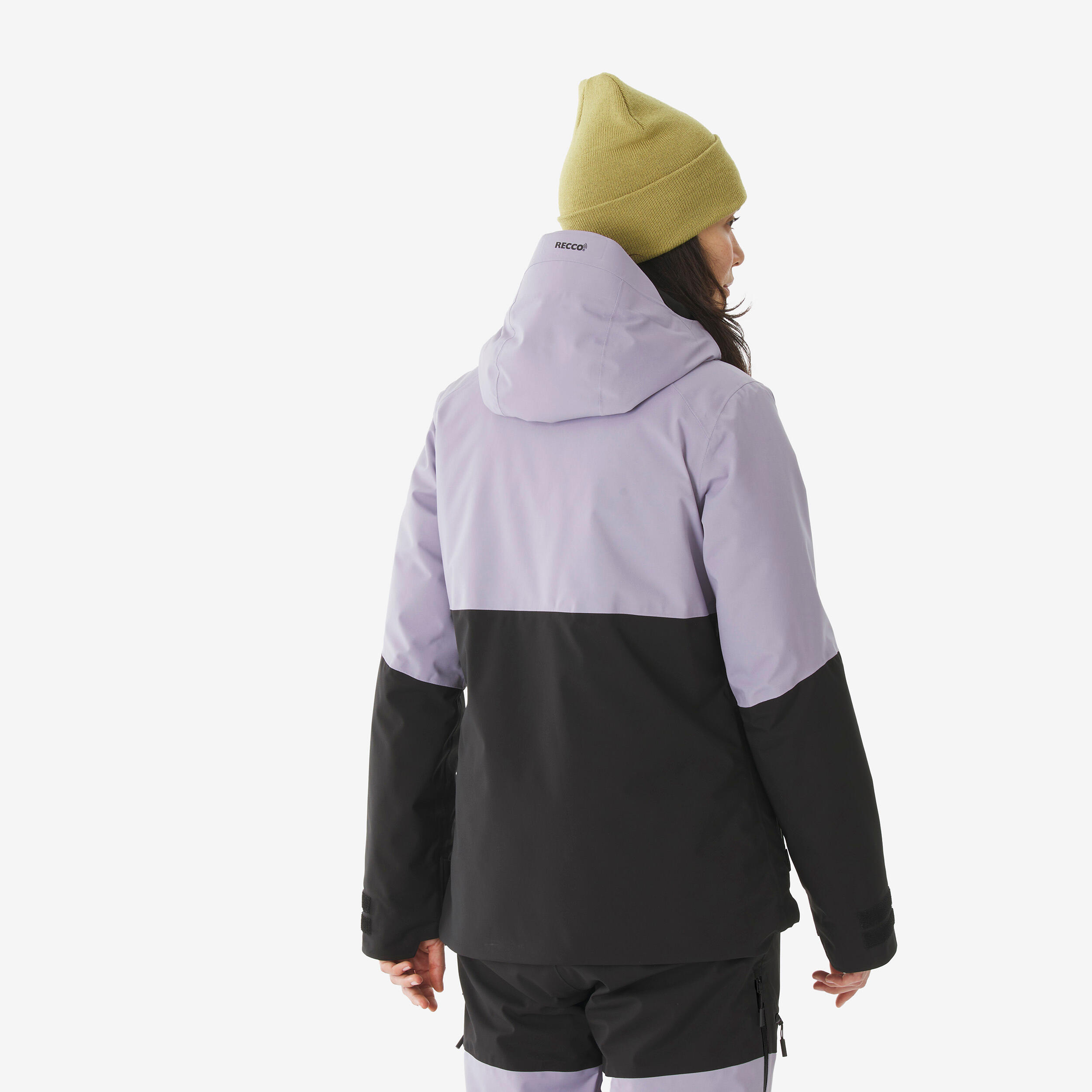 Manteau de ski et planche à neige chaud et respirant femme, 500 AM 3/30